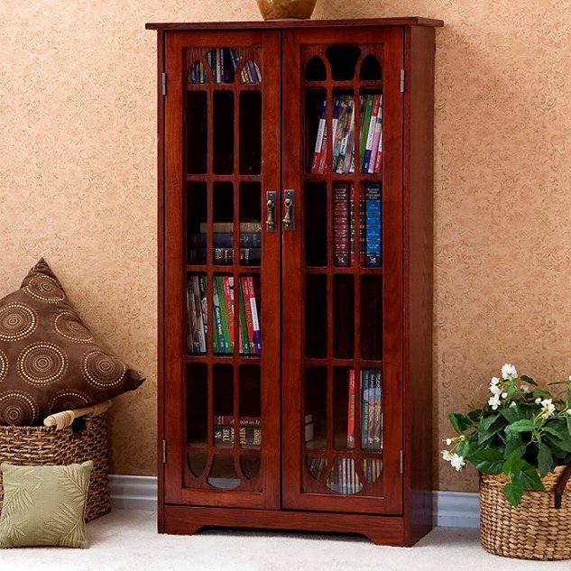 Mission Craftsman Cherry Multimedia Cabinet